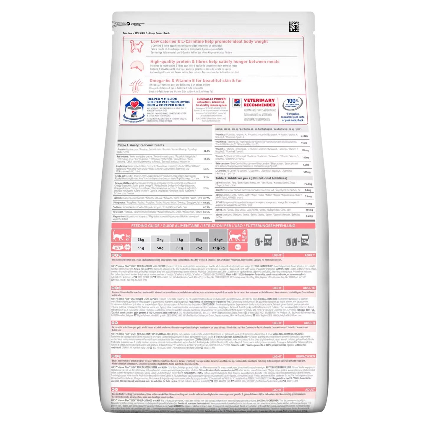 Hill's Science Plan Adult Light with Chicken Dry Cat Food