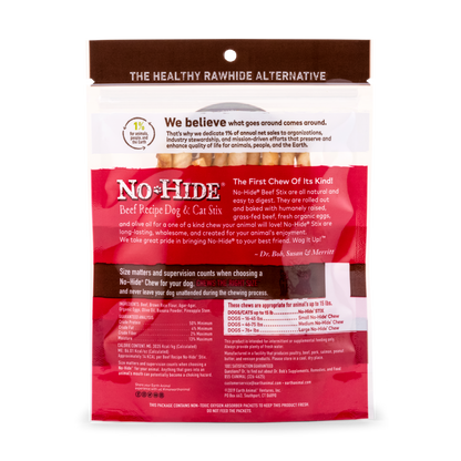 Earth Animal Beef No Hide Stix Dog Treats 10 pack 45g