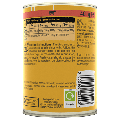 Pedigree Chunks in Gravy with Beef Adult Wet Dog Food 400g