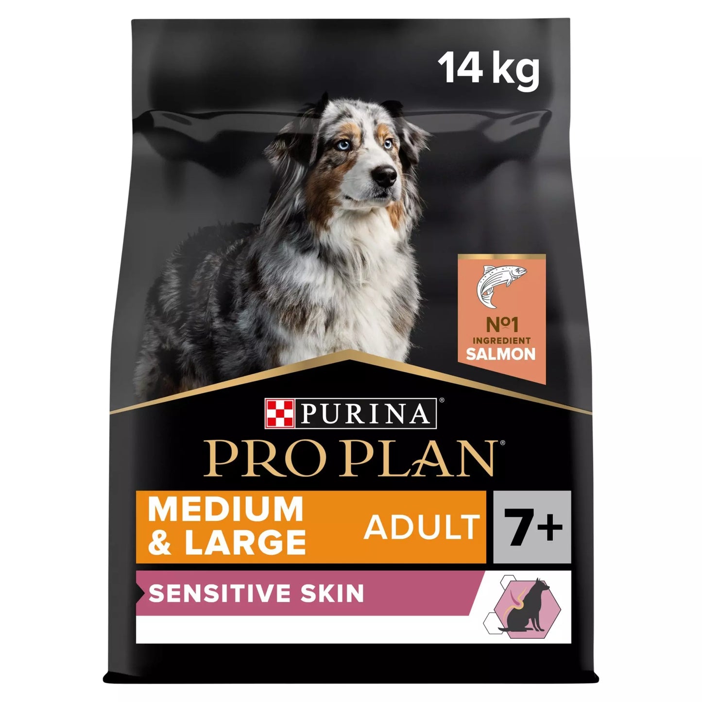 Pro Plan Medium and Large Adult 7+ Sensitive Skin Salmon Dry Dog Food
