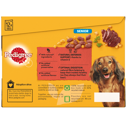 Pedigree Senior Mixed Selection in Jelly Wet Dog Food 12 x 100g