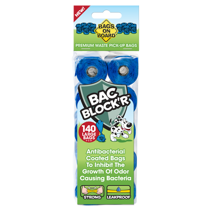 Bags on Board Blue Bac Block'R Waste Pick-Up 140 bags