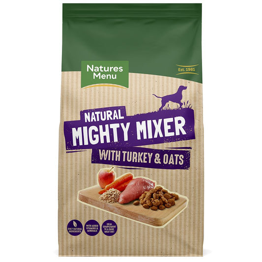 Natures Menu Mighty Mixer with Turkey & Oats Dog Food 2kg