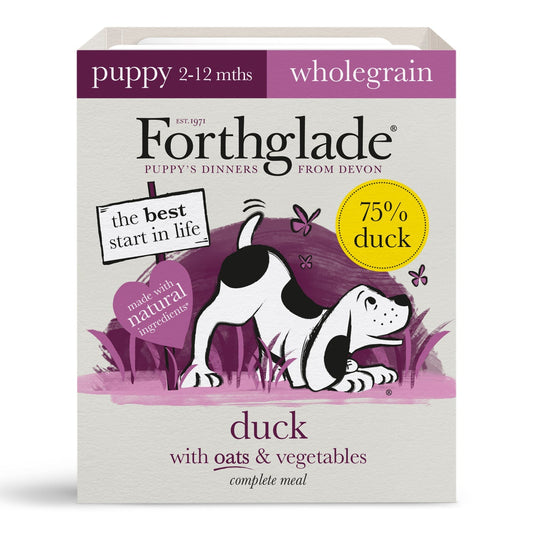 Forthglade Complete Wholegrain Recipe Puppy Duck with Oats & Vegetables Wet Food 12 x 395g