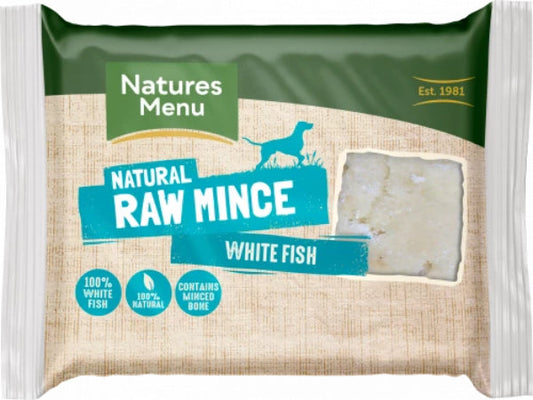 Natures Menu Just White Fish Mince Dog Food 400g