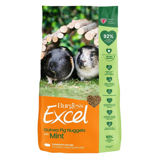 Burgess Excel Guinea Pig Nuggets with Mint Food
