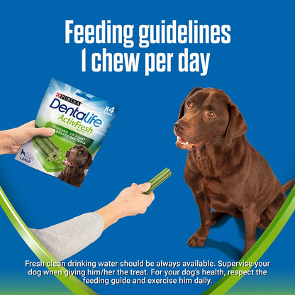 Dentalife ActivFresh Large Dog Treat Dental Chew 4 Sticks