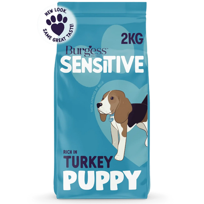Burgess Sensitive Rich in Turkey Dry Puppy Food 2kg