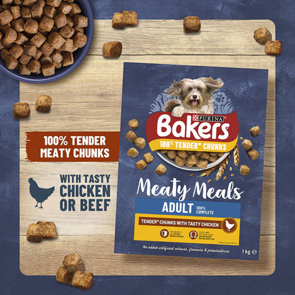 Bakers Adult Meaty Meals Chicken Dry Dog Food