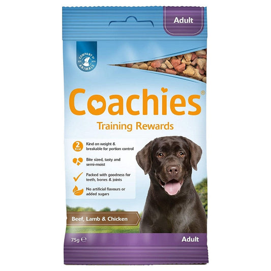 Coachies Adult Beef/ Lamb & Chicken Training Rewards Dog Treats