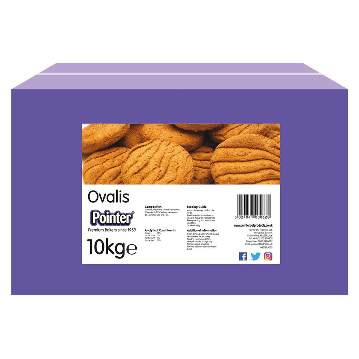 Pointer Ovalis Biscuits Dog Treats 10kg