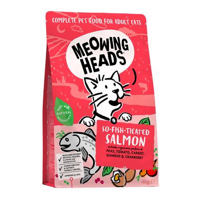 Meowing Heads So Fish Ticated Salmon Dry Cat Food