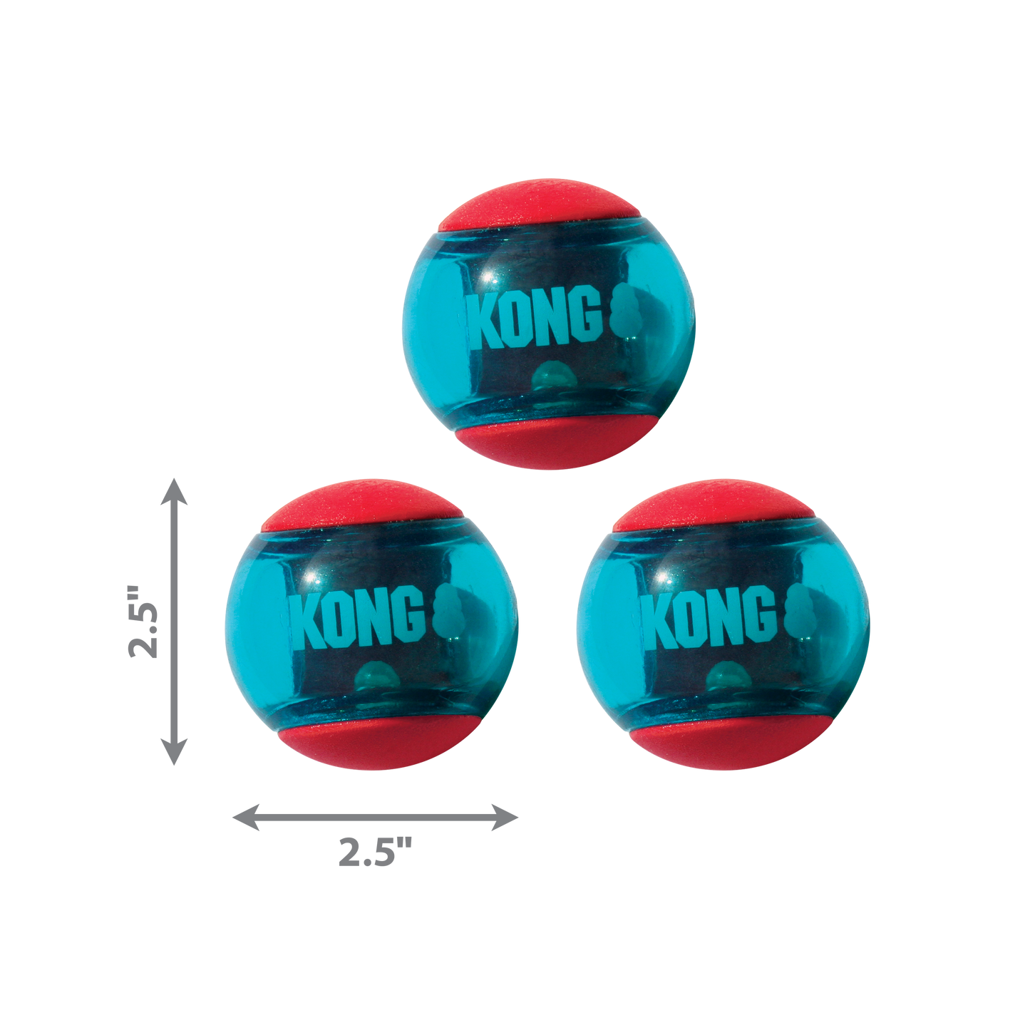 KONG Squeezz Action Ball Red Dog Toy