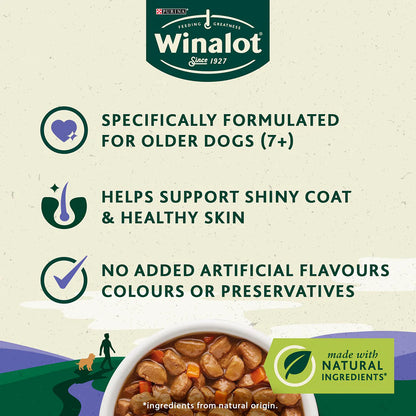 Winalot Meaty Chunks Senior Mixed in Gravy Beef & Chicken Wet Dog Food 12 x 100g