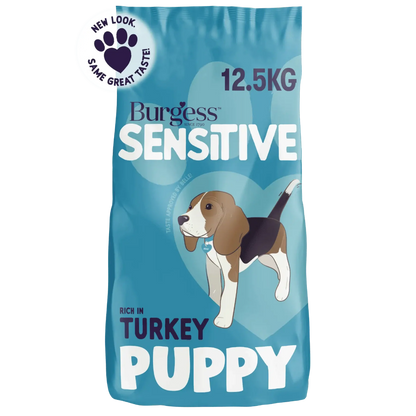 Burgess Sensitive Rich in Turkey Dry Puppy Food 2kg