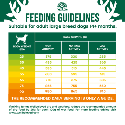 James Wellbeloved Adult Large Breed Lamb & Rice Dry Dog Food 15kg