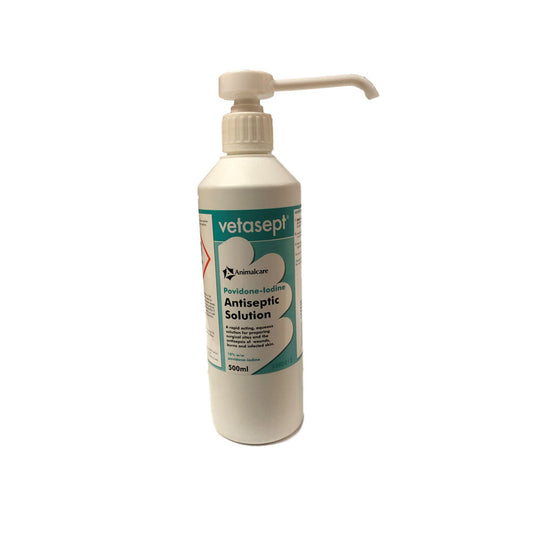 Vetasept Povidone Iodine Antiseptic Solution 500ml