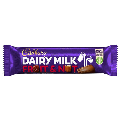 Cadbury Dairy Milk Fruit & Nut Chocolate Bar 49 g (Pack of 48)