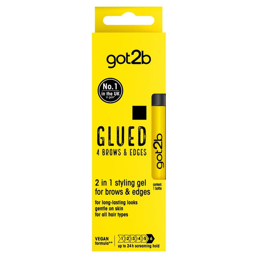 Got2b Schwarzkopf Glued Brows & Edges 2 in 1 Wand Eyebrow Gel 0.54 oz (16ml)