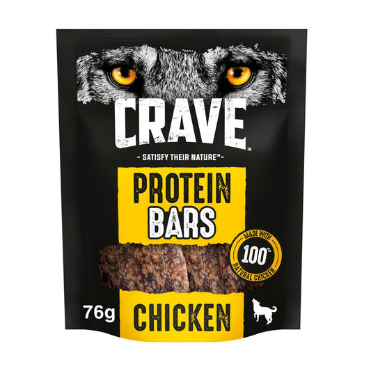 Crave Protein Bars With Chicken Dog Treats 76g