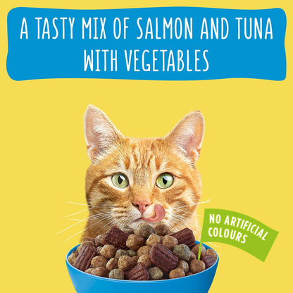 Go Cat Adult Crunchy and Tender Salmon and Tuna Dry Cat Food 900g