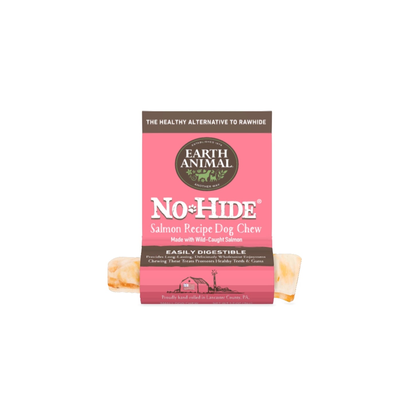 Earth Animal Salmon No Hide Chews Small Dog Treats 34g