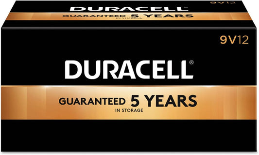 Duracell Coppertop 9v Size - 12 Alkaline Batteries