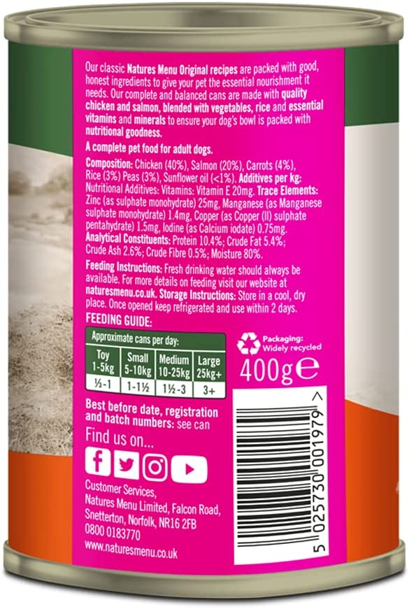 Natures Menu Original Chicken with Salmon Wet Dog Food