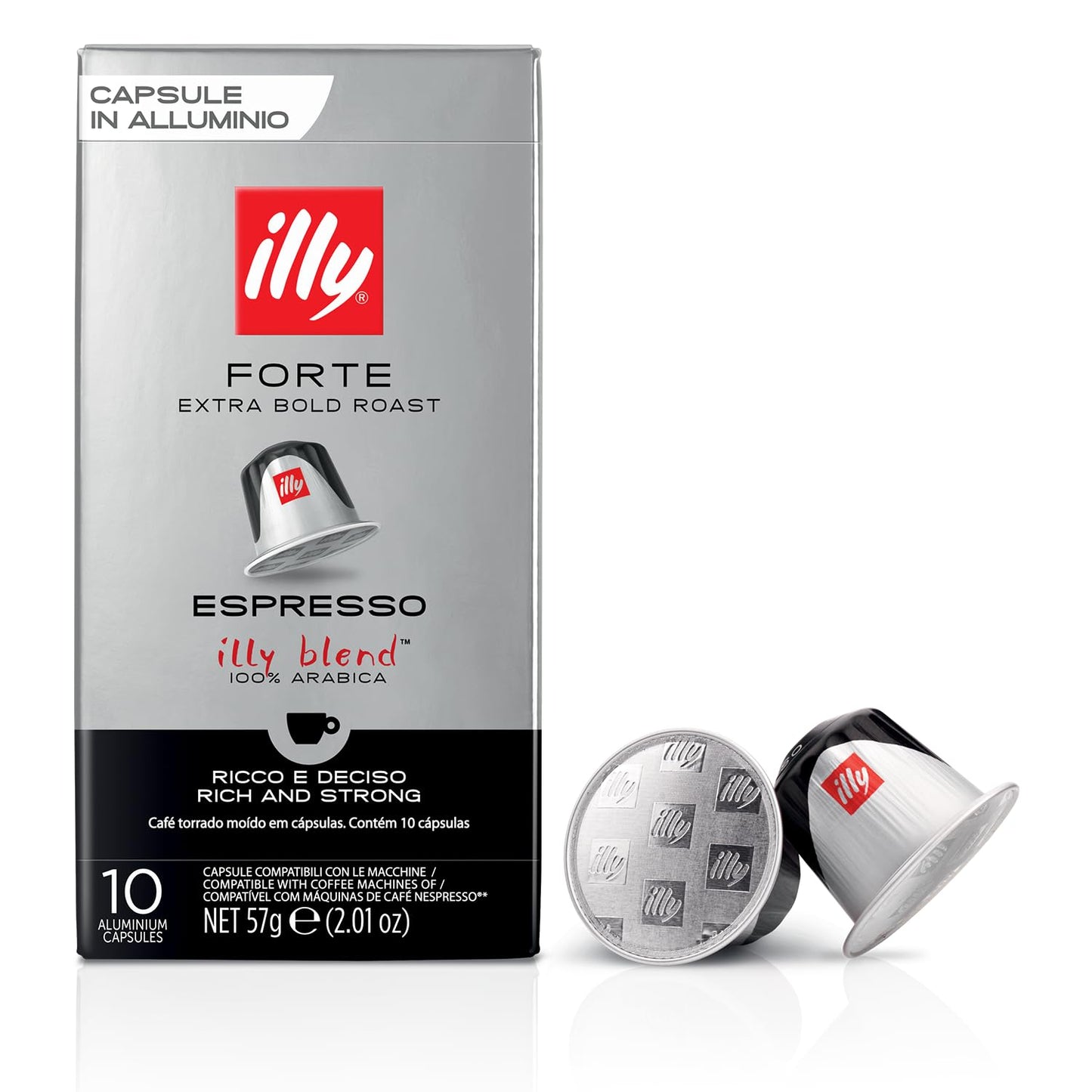 illy Forte Extra Bold Roast Coffee K-Cups 10 Count 2.01 oz (57g)