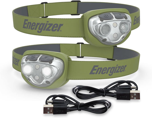 Energizer PRO-400 Headlamp Rechargeable Forest Green (2 Pack)