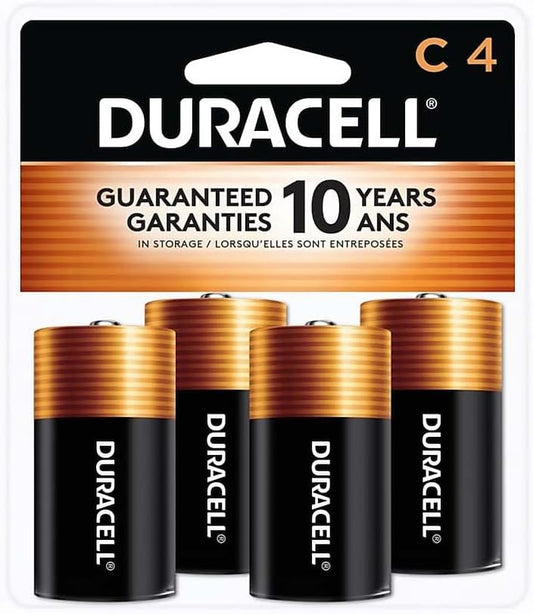 Duracell Coppertop C Batteries, 4/Pack