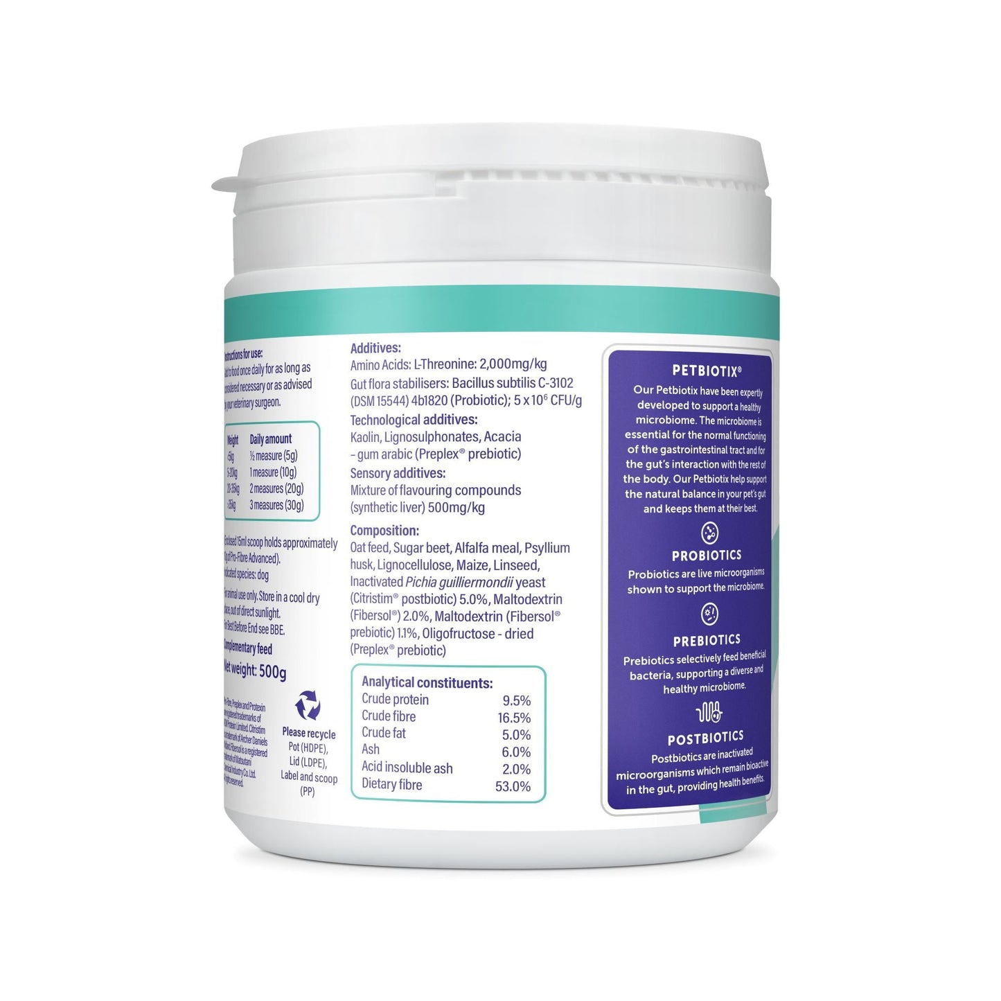 Protexin Veterinary Pro-Fibre Advanced Digestive Supplement For Dog 500g