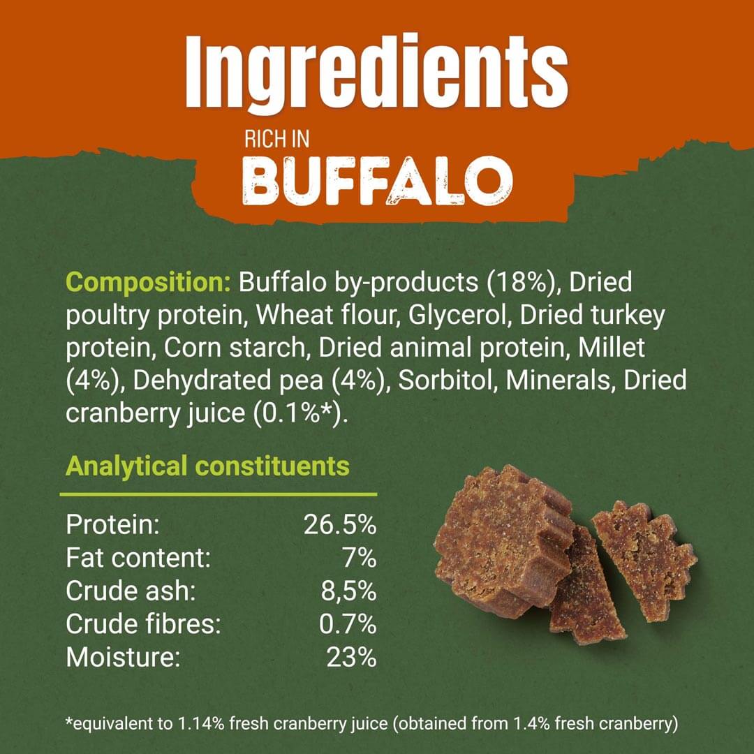 Adventuros Ancient Grain and Superfoods Rich in Buffalo Dog Treats 120g