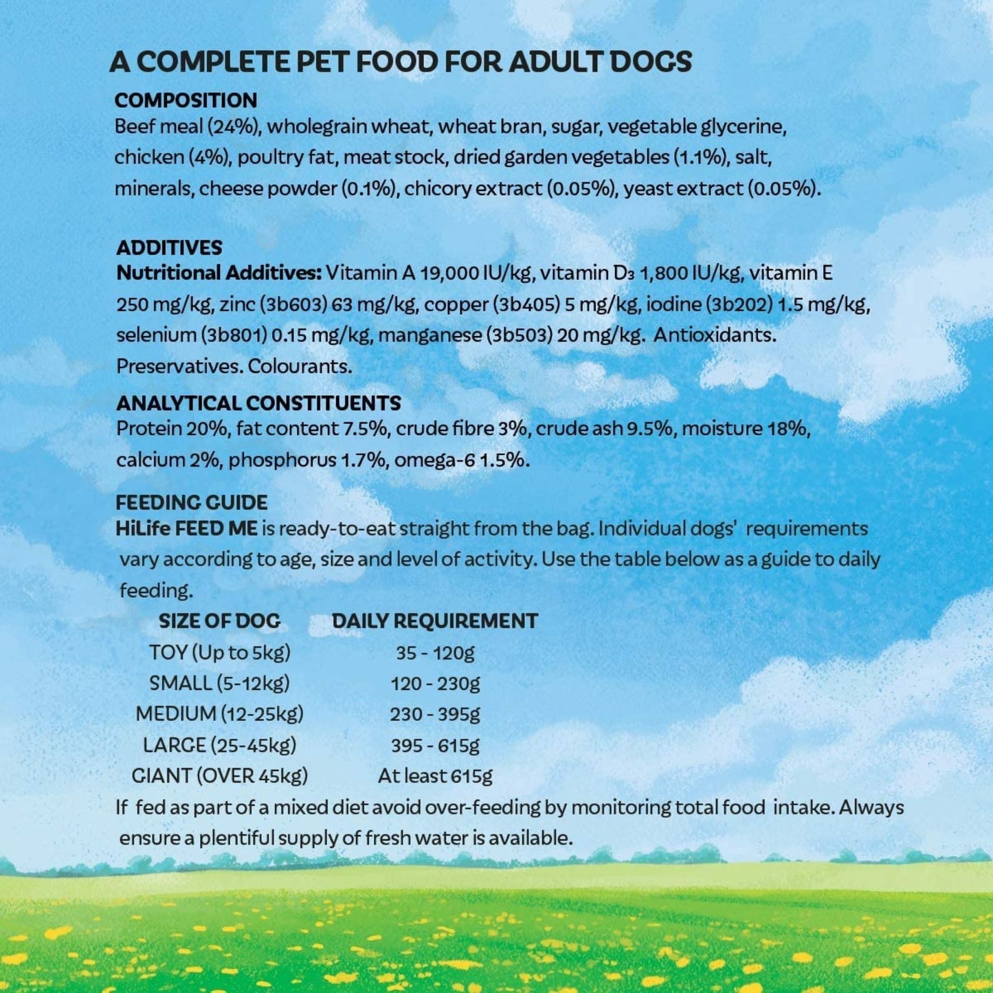 HiLife Feed Me with Tasty Beef Flavoured with Cheese and Vegetables Dry Dog Food