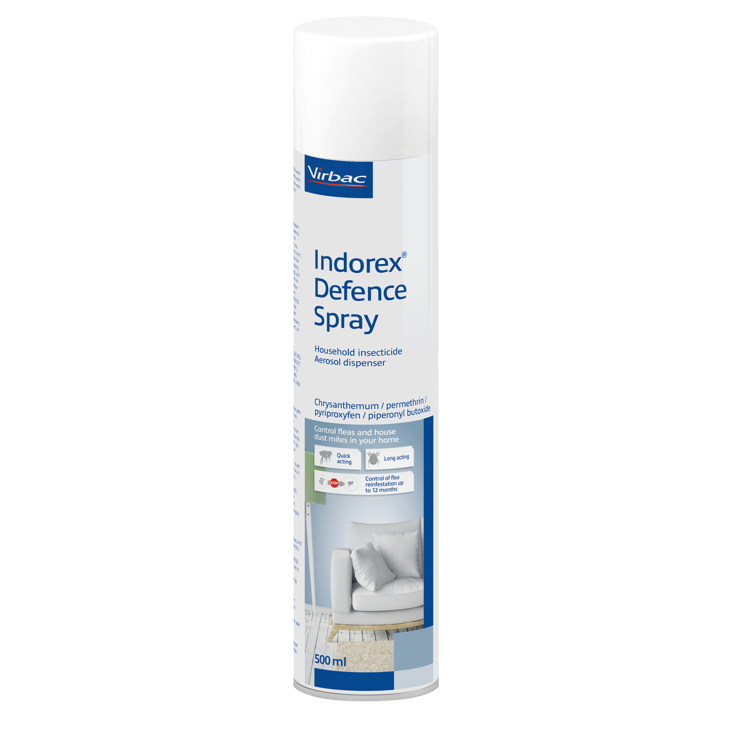 Virbac Indorex Defence Household Flea Spray 500ml