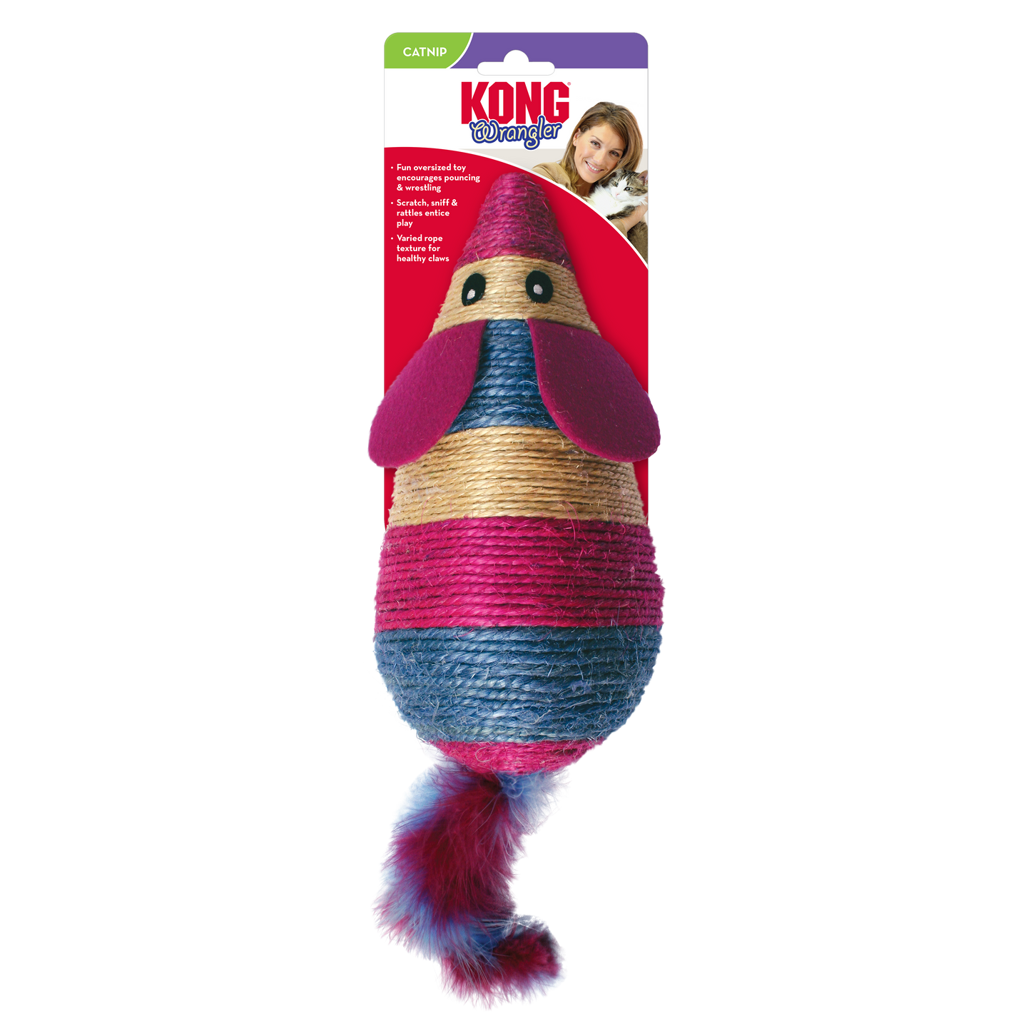 KONG Wrangler Scratch Mouse