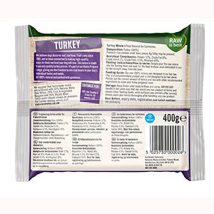 Natures Menu Frozen Just Turkey Mince Dog Food 400g