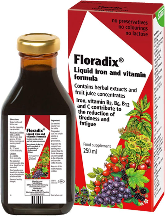Floradix Liquid Iron and Vitamin Formula 8.5 fl oz (250ml)