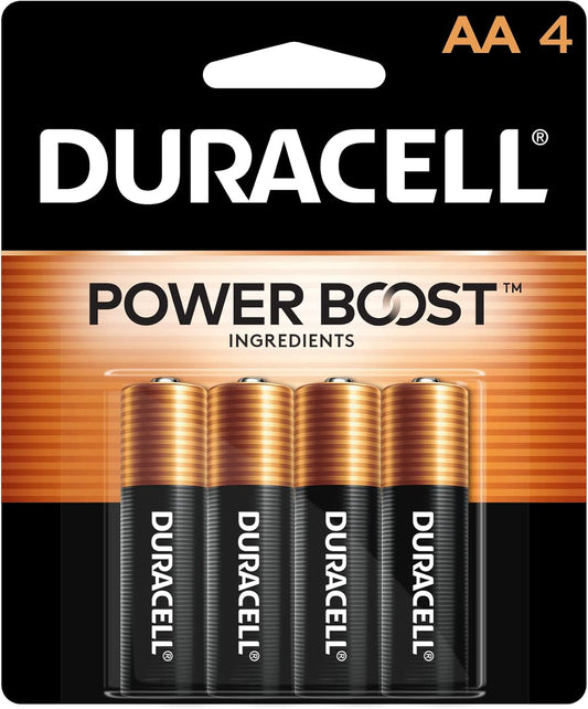 Duracell Coppertop AA Batteries with Power Boost, 4/Pack