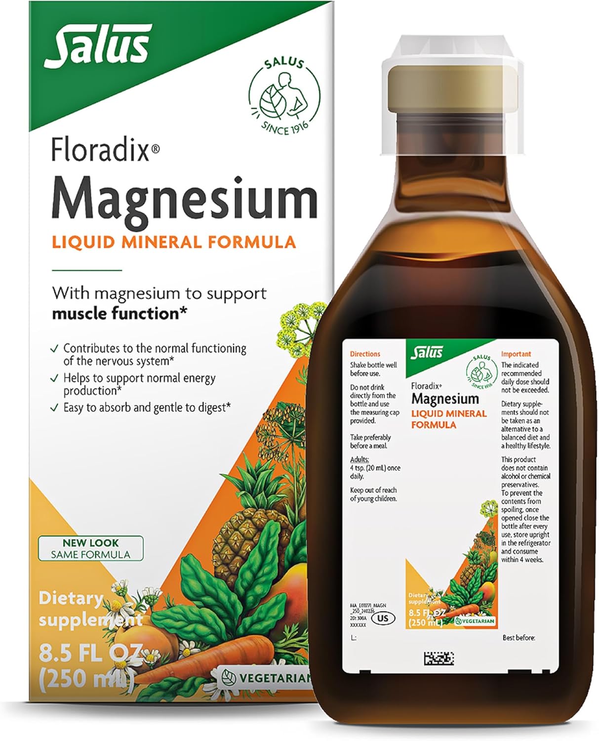 Floradix Magnesium Liquid Mineral Supplement 8.5 fl oz (250ml)