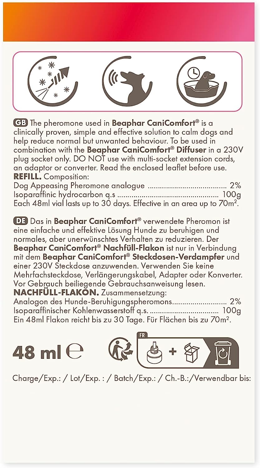 Beaphar CaniComfort Calming Diffuser Refill for Dogs 48ml