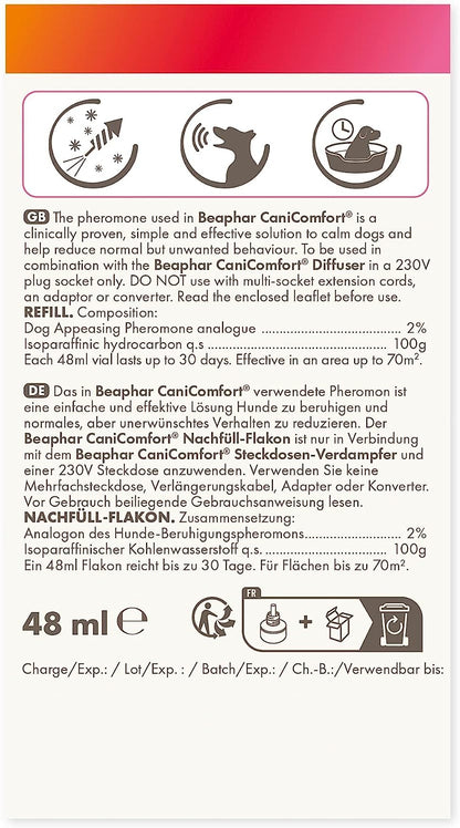 Beaphar CaniComfort Calming Diffuser Refill for Dogs 48ml