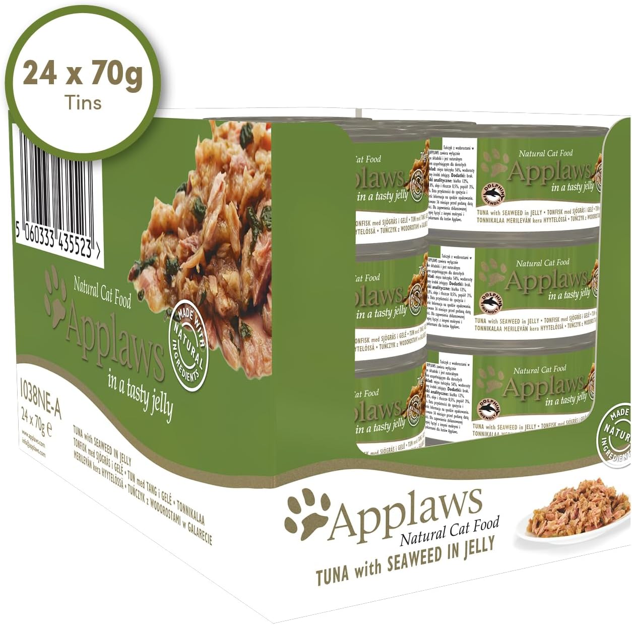 Applaws Tuna Fillet with Seaweed in Jelly Wet Cat Food