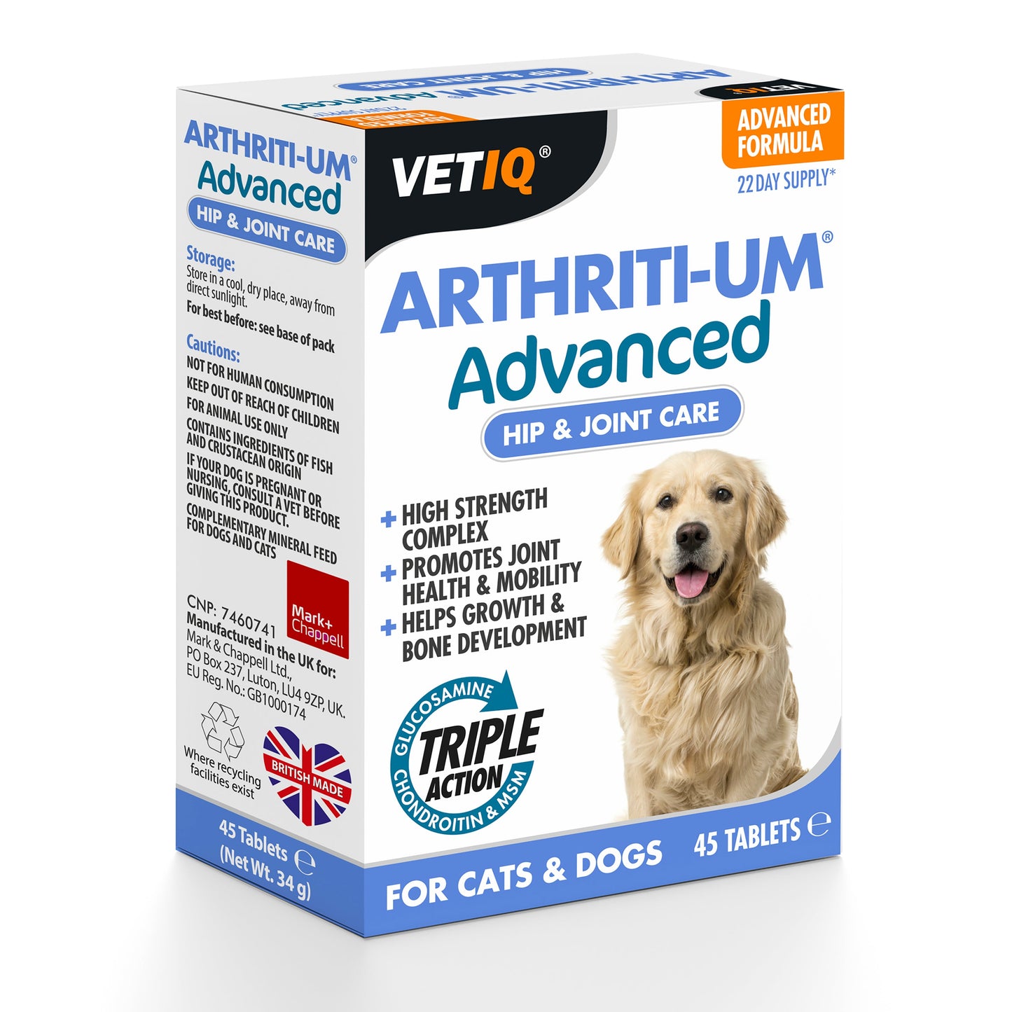 VetIQ Arthriti-UM Advanced for Cats & Dogs 45 tablets