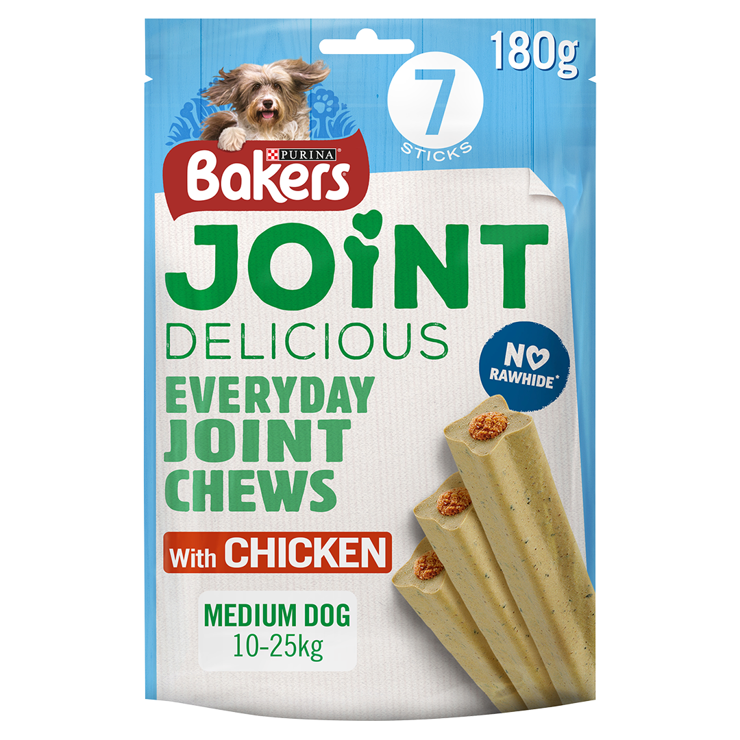 Bakers Joint Delicious Medium Dog Chicken Dog Chews 7 Sticks (180g)