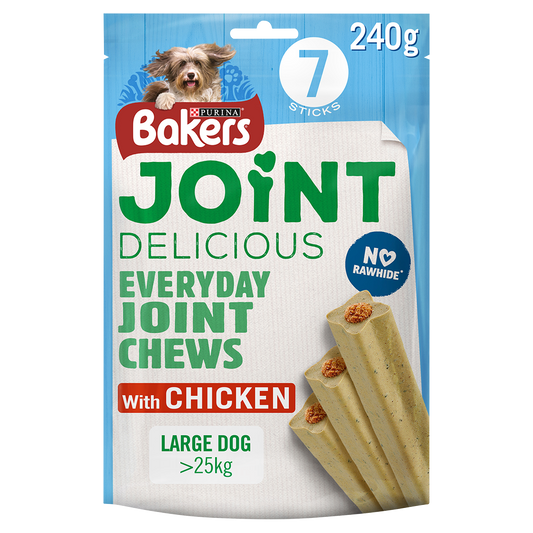 Bakers Joint Delicious Large Dog Chicken Dog Chews 240g