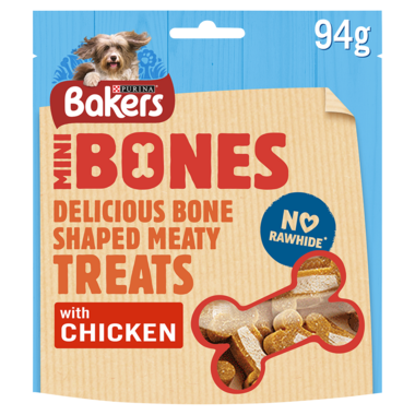 Bakers Mini Bones Chicken Dog Treats 94g