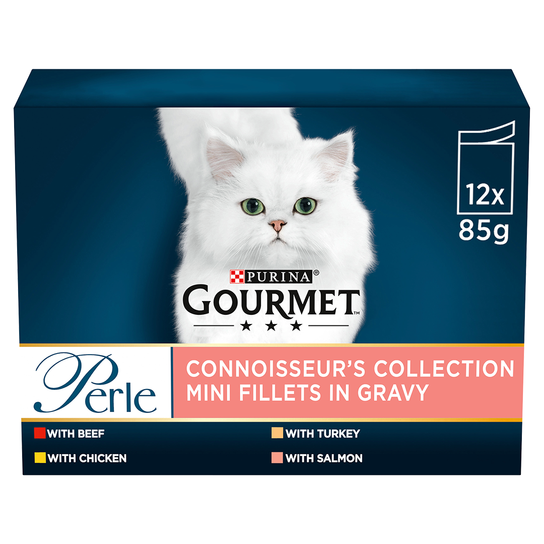 Gourmet Perle Connoisseur's Collection in Gravy Wet Cat Food 12 x 85g