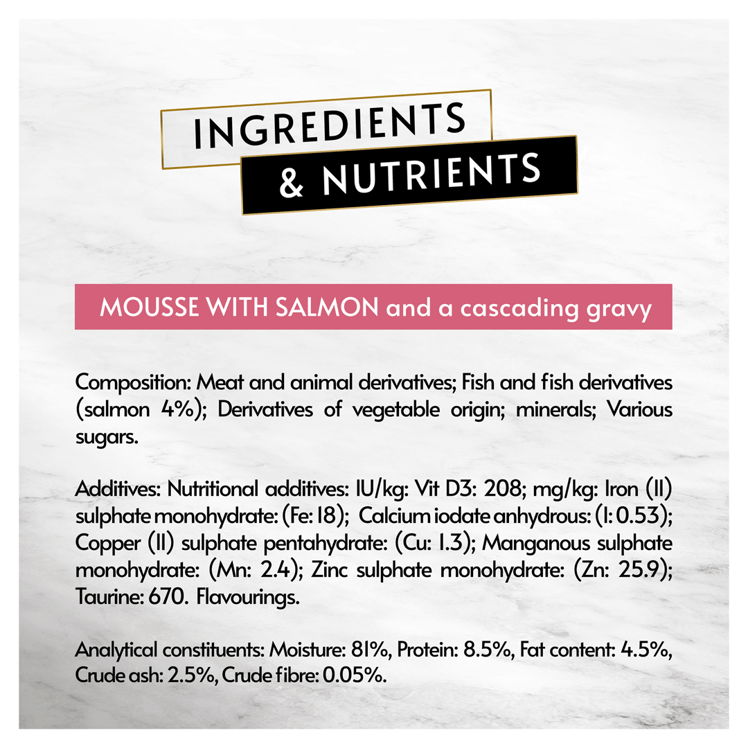 Gourmet Adult Revelations Mousse with Salmon Wet Cat Food 4 x 57g