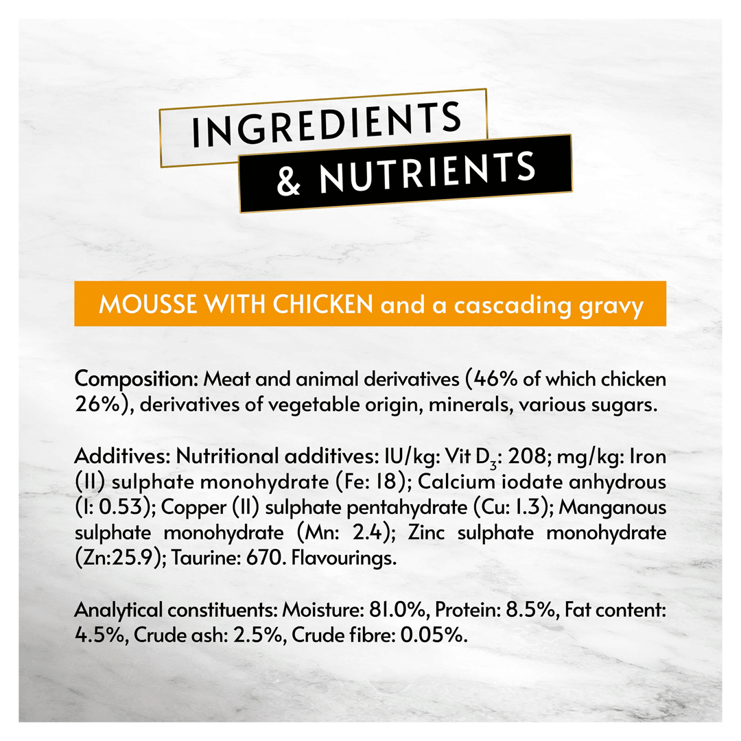 Gourmet Adult Revelations Mousse with Chicken Wet Cat Food 4 x 57g
